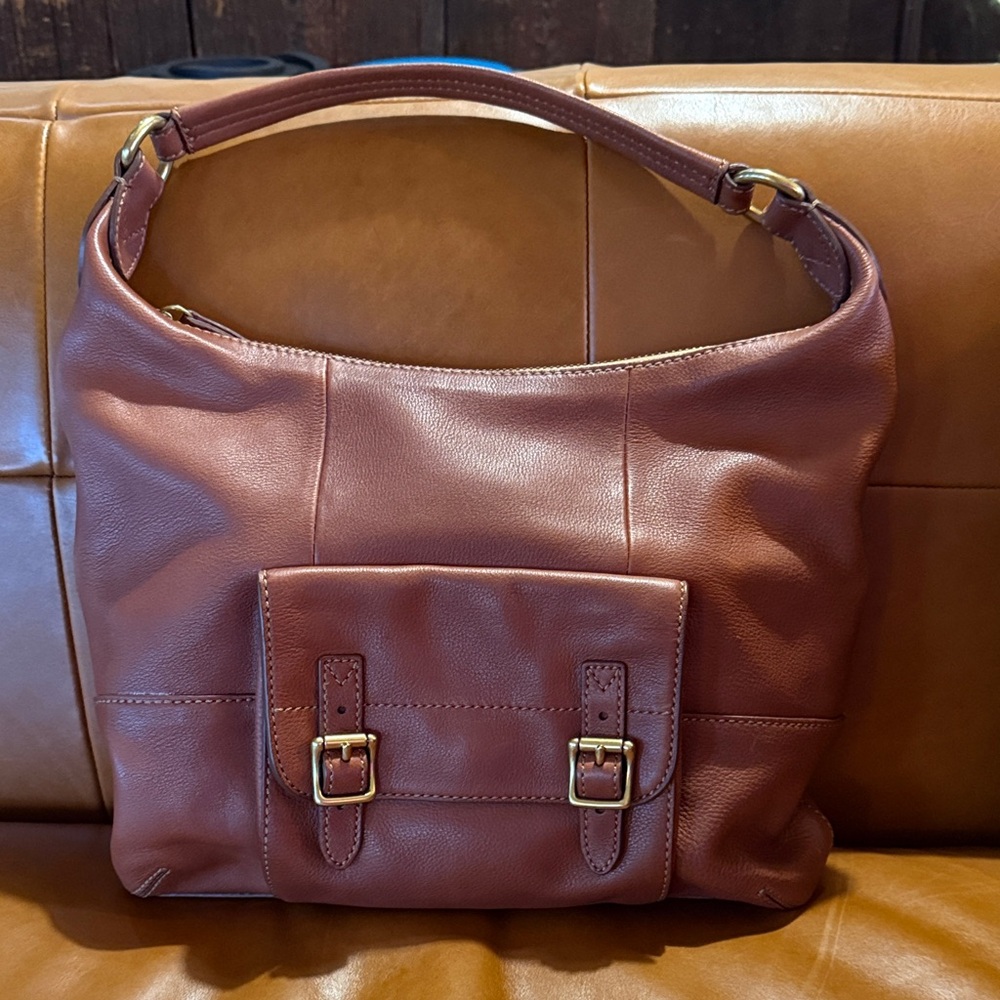Fossil Leather Hobo Shoulder Bag